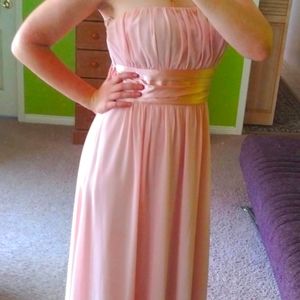 Bridesmaide Dress |  tube top dress great for any body shape | Pink Prom Dress